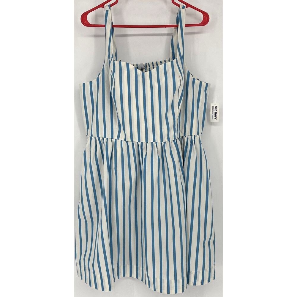 NWT Old Navy Women's XL Striped Sundress Lined Coastal Beach Cruise Resort Wear - Picture 2 of 10